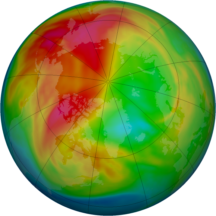 Arctic ozone map for 06 February 2007